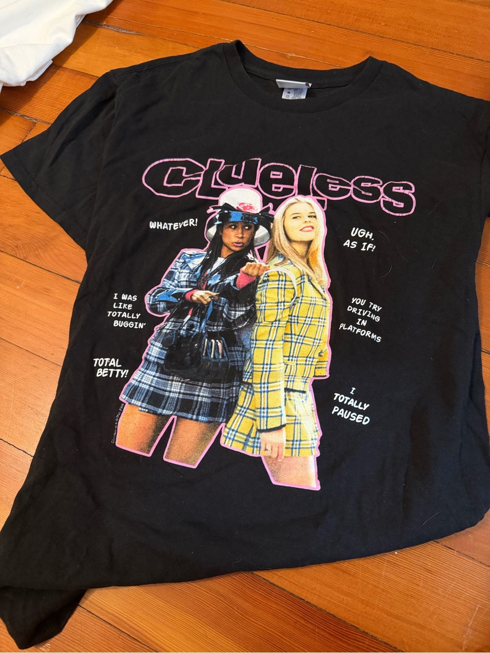 Junk Food Clothing Black Tee with Red & Blue Label